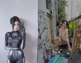 นาโชว์หีของเธอด้วยน้ำจำนวนมาก
