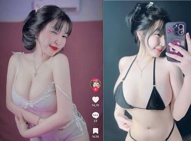 รถราง Pham แสดงหน้าอกใหญ่ของเธอ